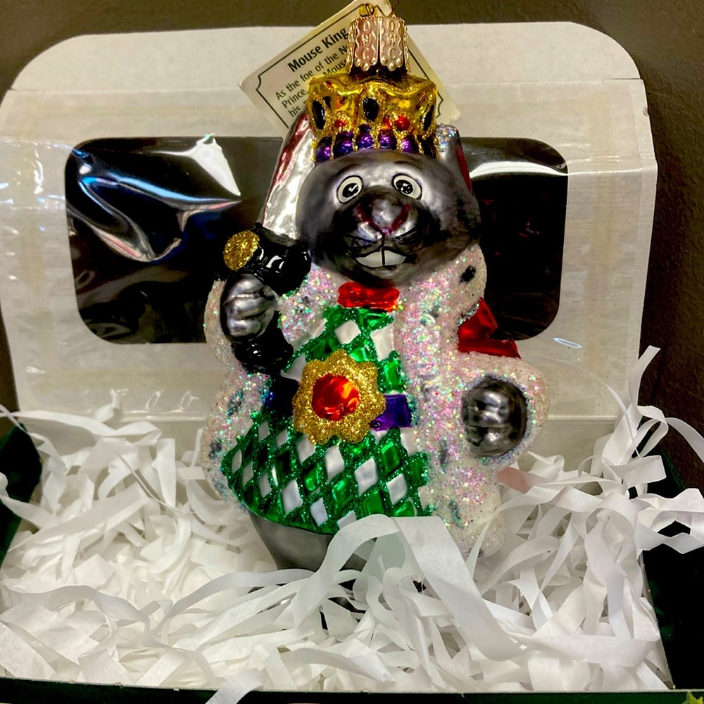 Old World Christmas King of Hearts Mouse Ornament